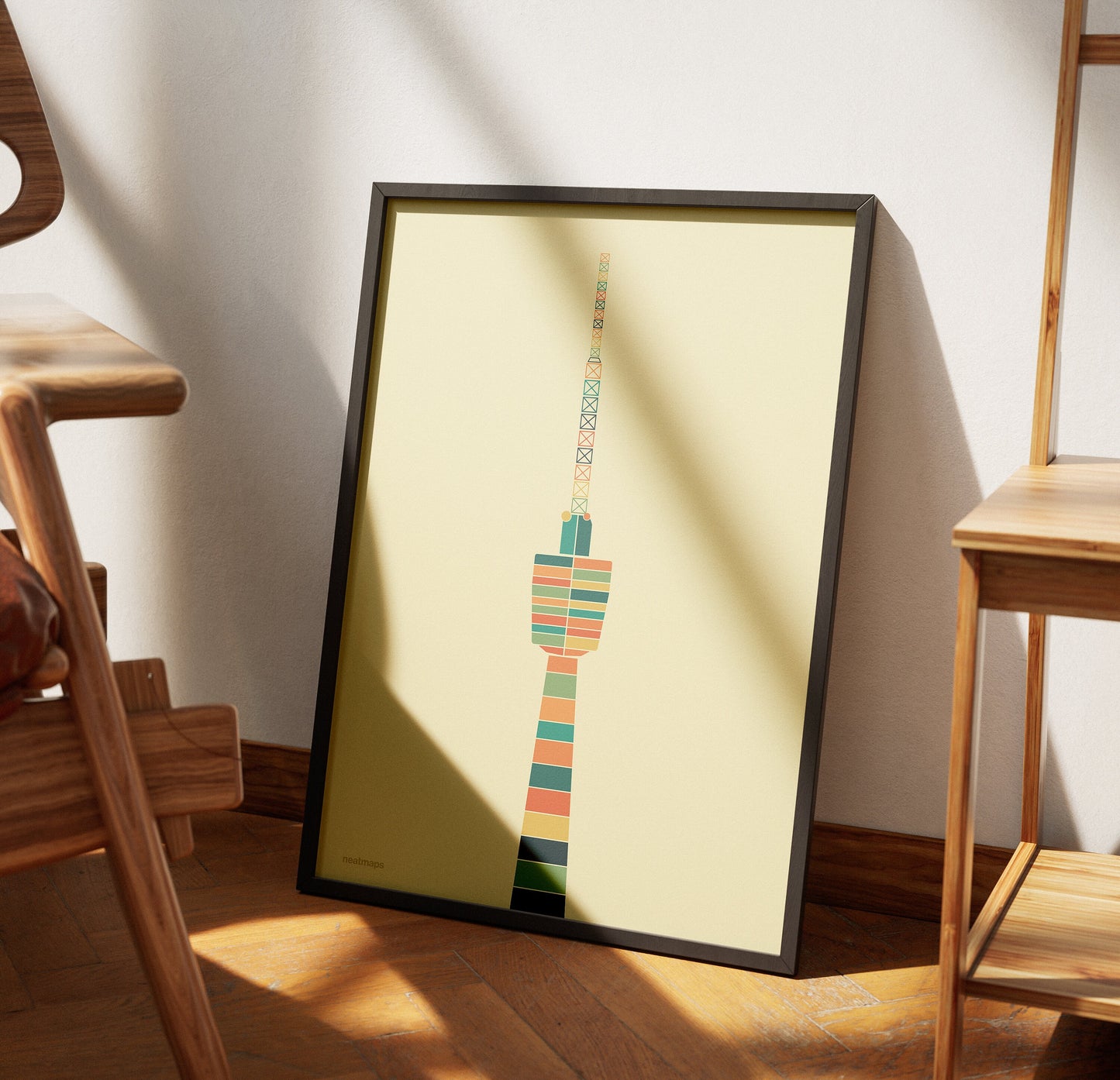 Stuttgart Fernsehturm Art Print - Abstract Television Tower Illustration, Modernist German Decor Description: