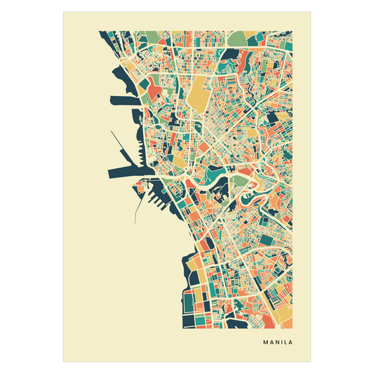 Manila city map poster