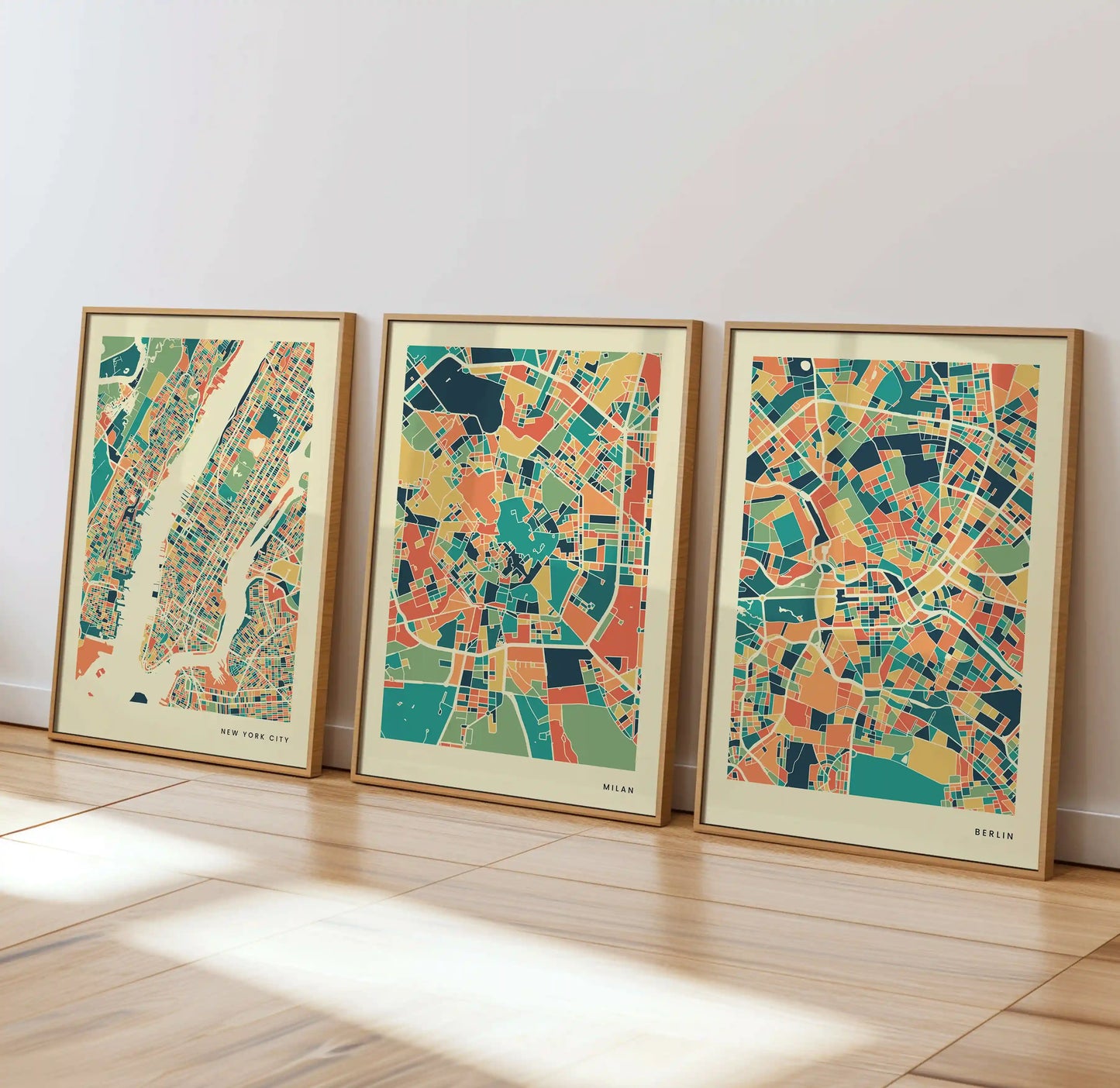 Milan Stadtkarte Poster – Polychroma Modern Art Print