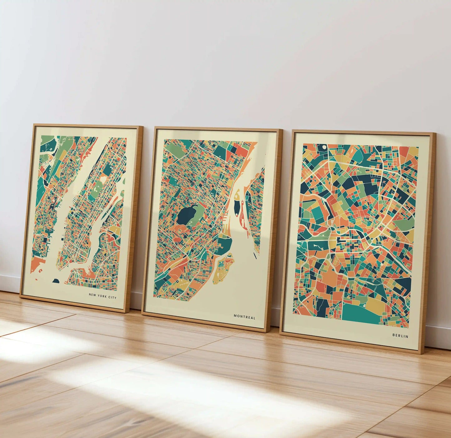 Montreal Stadtkarte Poster – Polychroma Modern Art Print