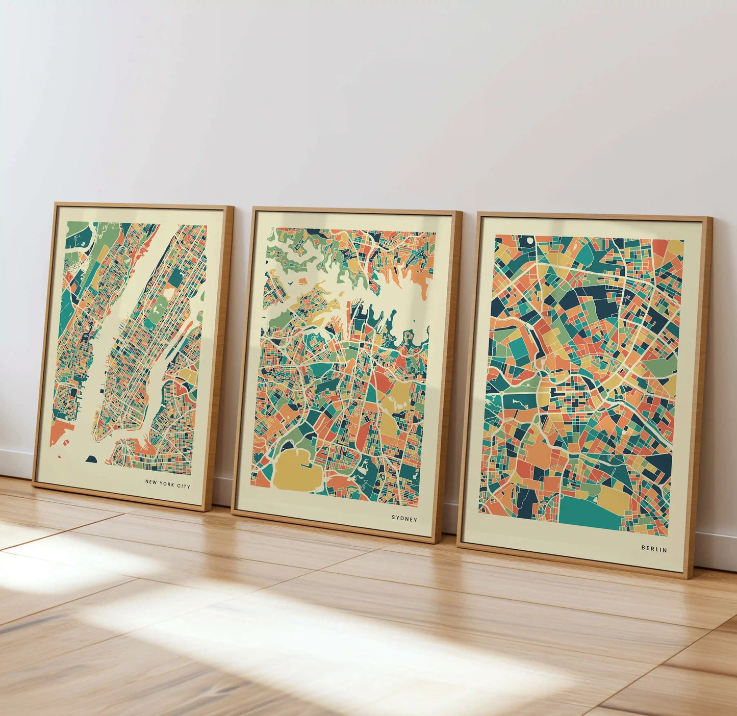 Sydney Stadtkarte Poster – Polychroma Modern Art Print