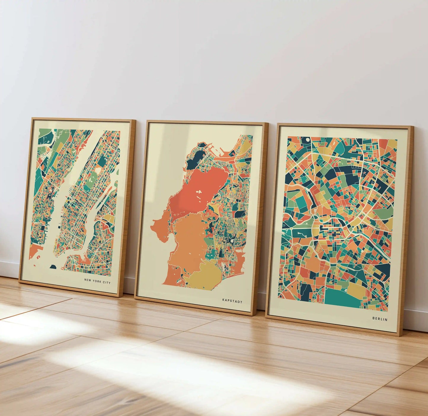 Kapstadt Stadtkarte Poster – Polychroma Modern Art Print