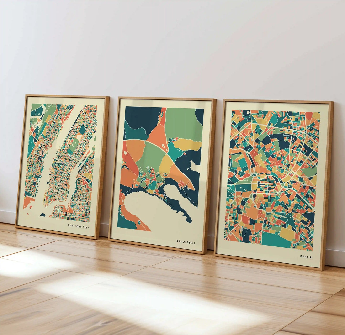 Radolfzell Stadtkarte Poster – Polychroma Modern Art Print