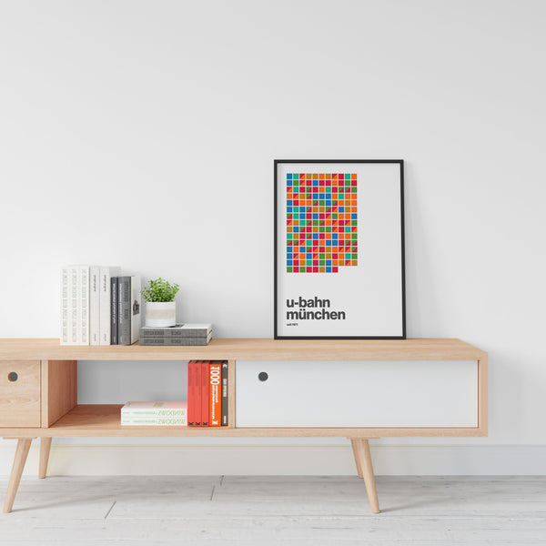Poster München U-Bahn Geschenk Einweihung Stadtbahn Minimalistisch Wandbild Tram Wanddeko Kunst Hochwertiges Geschenk Poster