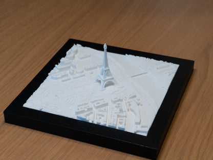 3D Printed Paris Cityscape with Eiffel Tower