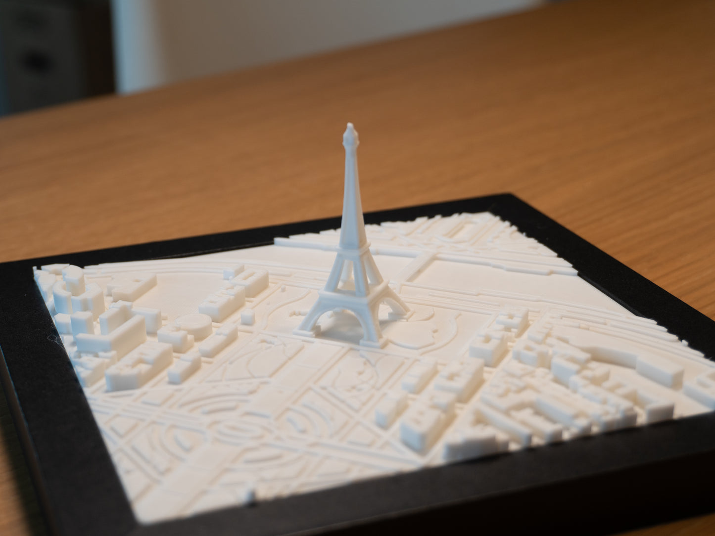3D Printed Paris Cityscape with Eiffel Tower