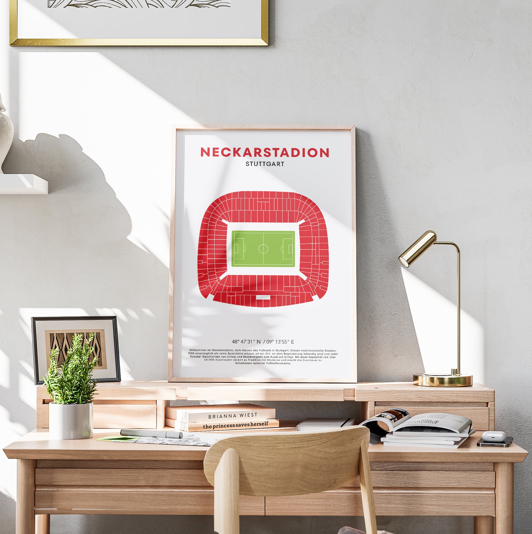 VfB Stuttgart Neckarstadion Seatmap Poster Geschenk