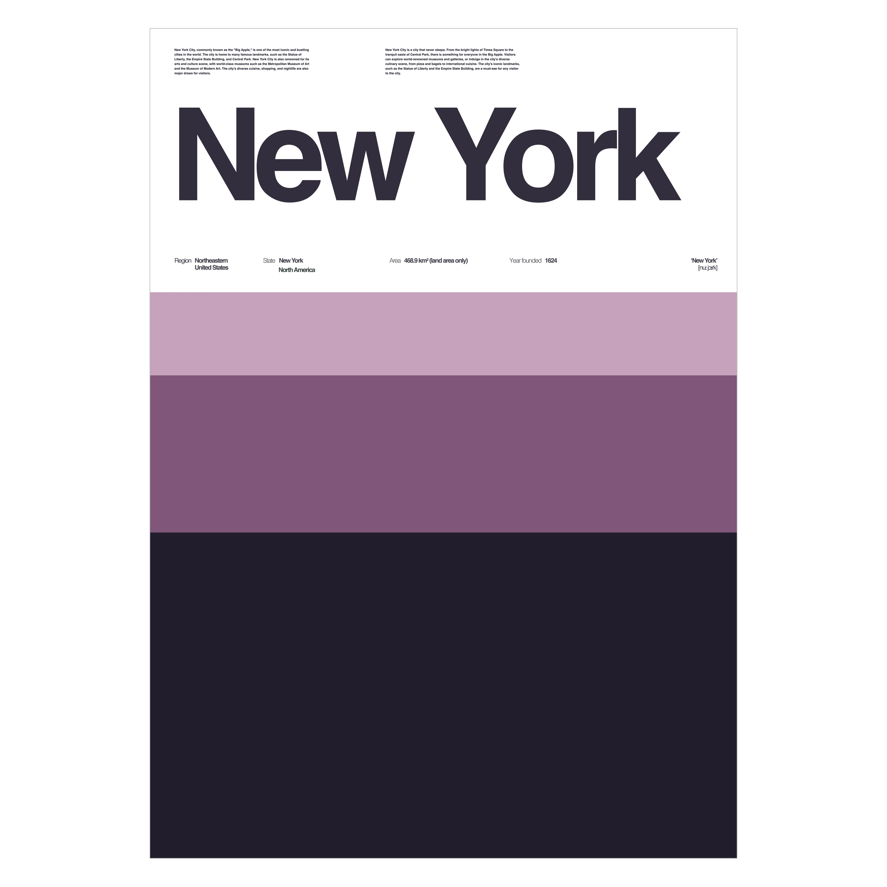 New York Typographic City Poster – Minimalist Wall Art