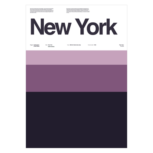New York Typographic City Poster – Minimalist Wall Art