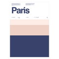 Paris Typographic City Poster – Minimalist A3 Wall Art
