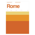 Rome Typographic City Poster – Minimalist A3 Wall Art
