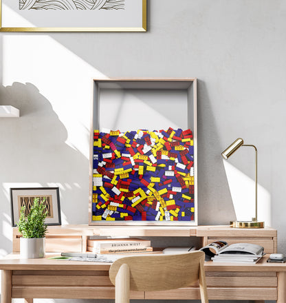 3D-Effekt Bricks Poster