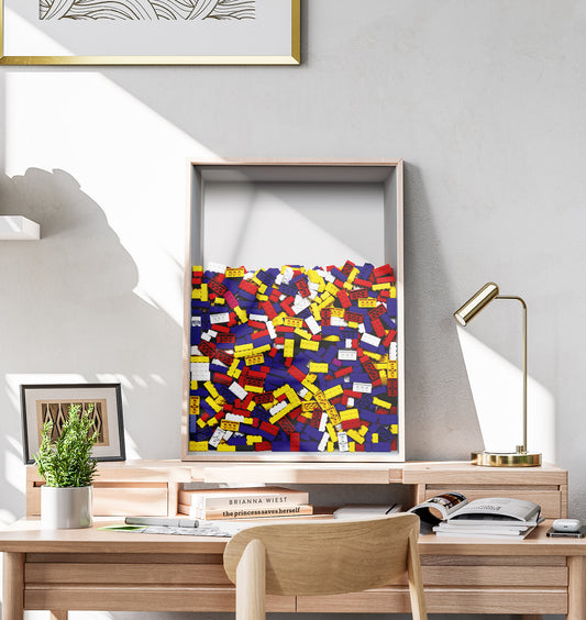 3D-Effekt Bricks Poster