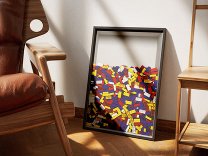 3D-Effekt Bricks Poster