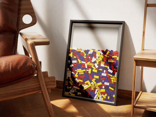 3D-Effekt Bricks Poster