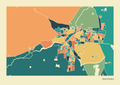 Personalised Dachau City Map Poster as a graphic without a frame