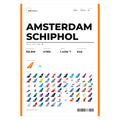 Flughafen Amsterdam Schiphol Poster – AMS Aviation Print