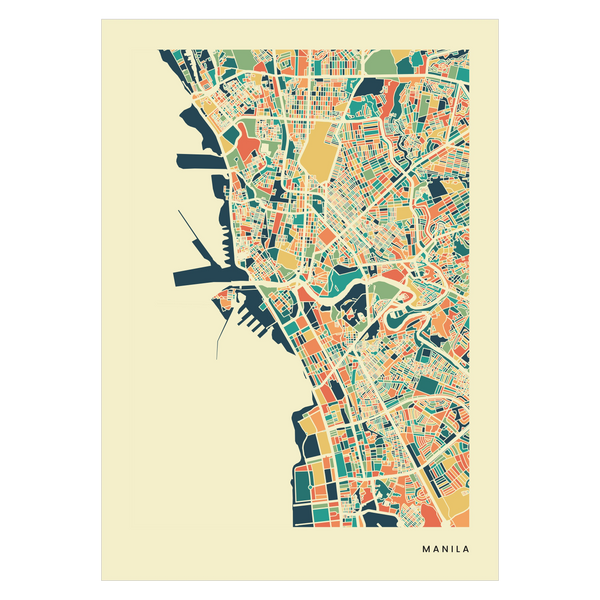 Manila city map poster