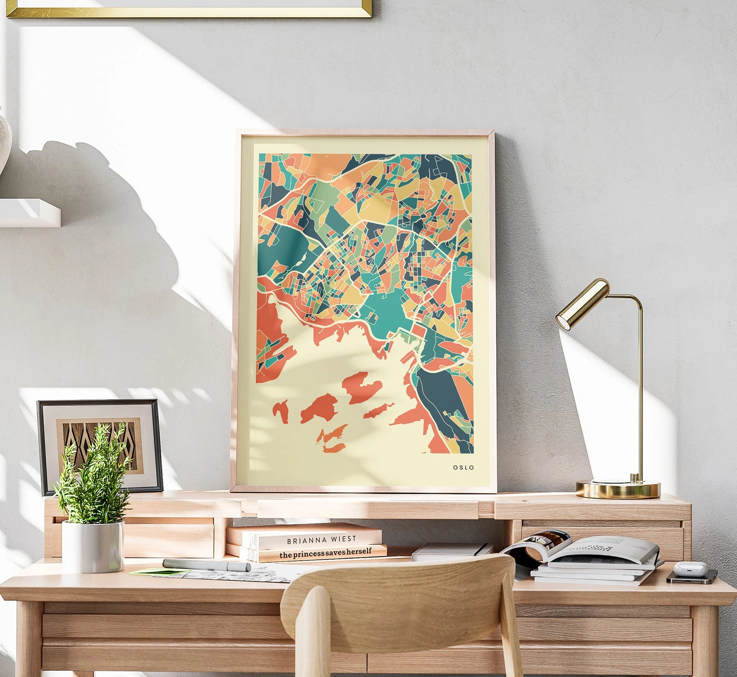 Oslo Stadtkarte Poster – Polychroma Modern Art Print