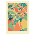 Mülheim an der Ruhr Stadtkarte Poster – Polychroma Modern Art Print