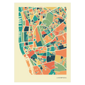 Liverpool Stadtkarte Poster – Polychroma Modern Art Print