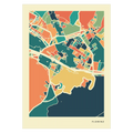 Florenz Stadtkarte Poster – Polychroma Modern Art Print