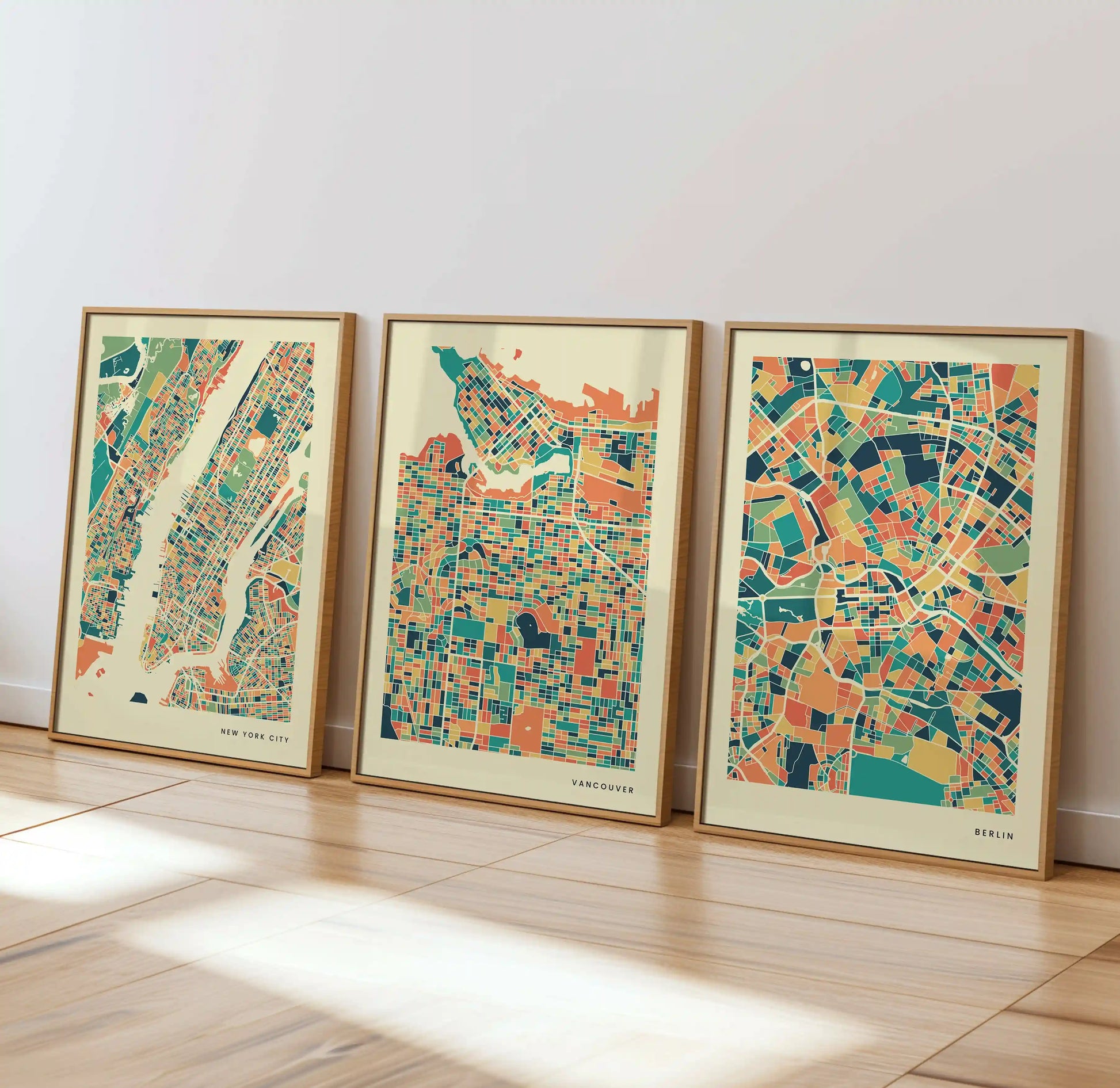 Vancouver Stadtkarte Poster – Polychroma Modern Art Print