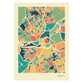 Bristol Stadtkarte Poster – Polychroma Modern Art Print
