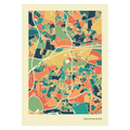 Oberhausen Stadtkarte Poster – Polychroma Modern Art Print