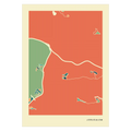 Jerusalem Stadtkarte Poster – Polychroma Modern Art Print
