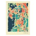 Chiang Mai Stadtkarte Poster – Polychroma Modern Art Print