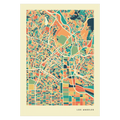 Los Angeles Stadtkarte Poster – Polychroma Modern Art Print