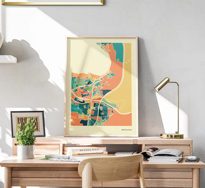 Bregenz Stadtkarte Poster – Polychroma Modern Art Print