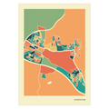 Sinsheim Stadtkarte Poster – Polychroma Modern Art Print