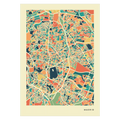 Madrid Stadtkarte Poster – Polychroma Modern Art Print