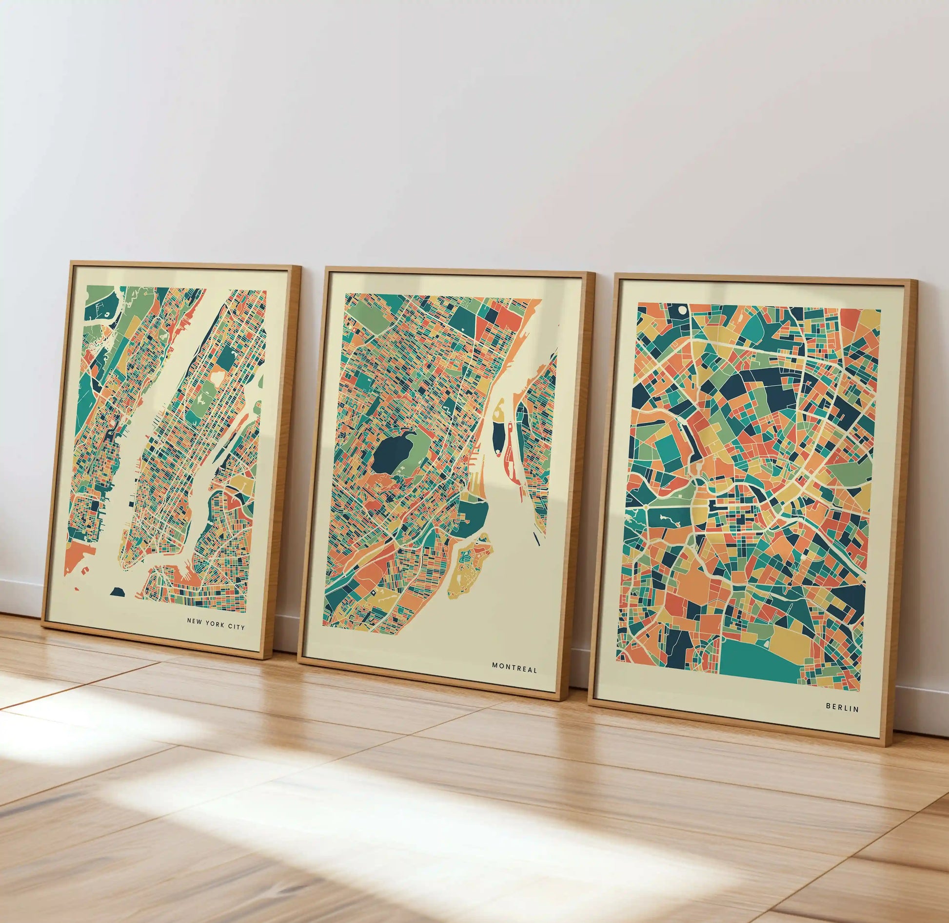 Montreal Stadtkarte Poster – Polychroma Modern Art Print