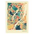 København Stadtkarte Poster – Polychroma Modern Art Print