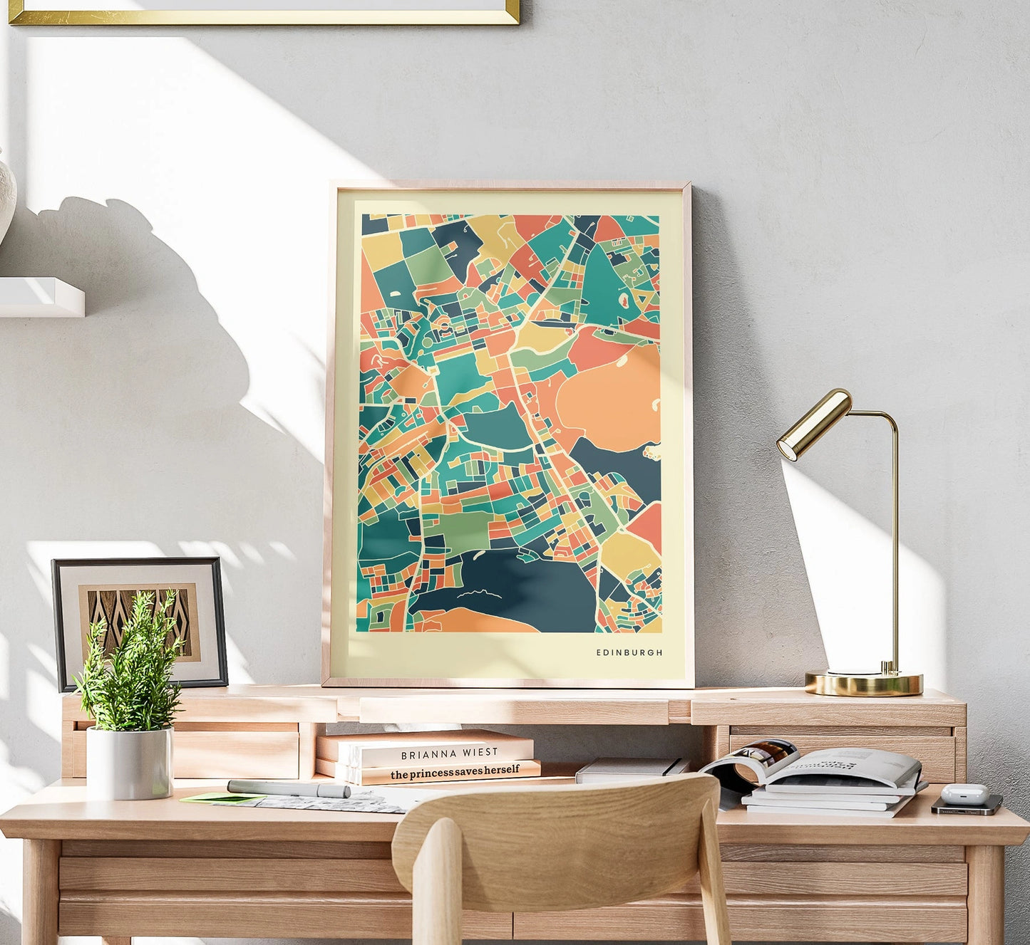 Edinburgh Stadtkarte Poster – Polychroma Modern Art Print