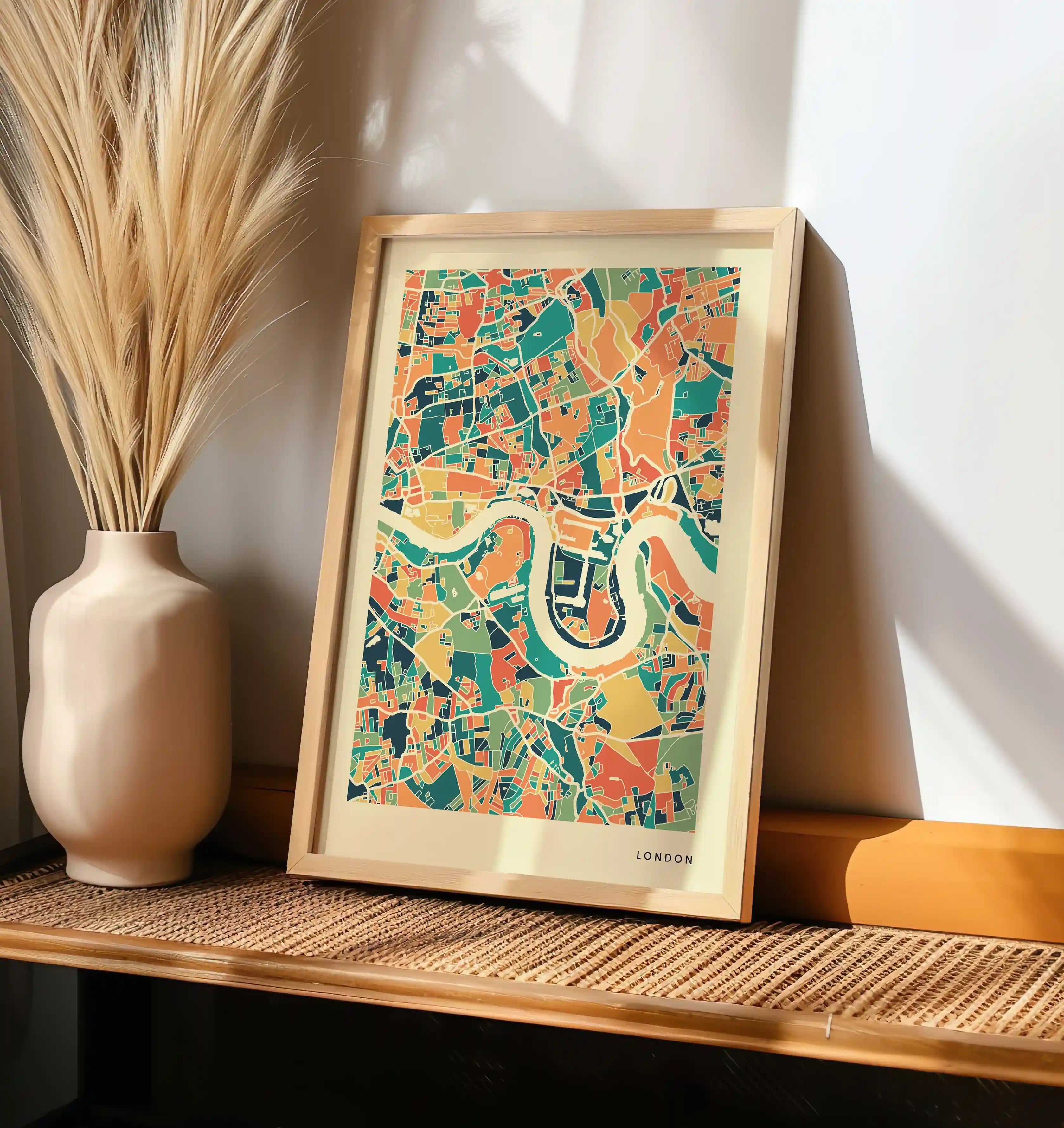 London Stadtkarte Poster – Polychroma Modern Art Print