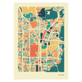Kyoto Stadtkarte Poster – Polychroma Modern Art Print