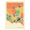 Friedrichshafen Stadtkarte Poster – Polychroma Modern Art Print
