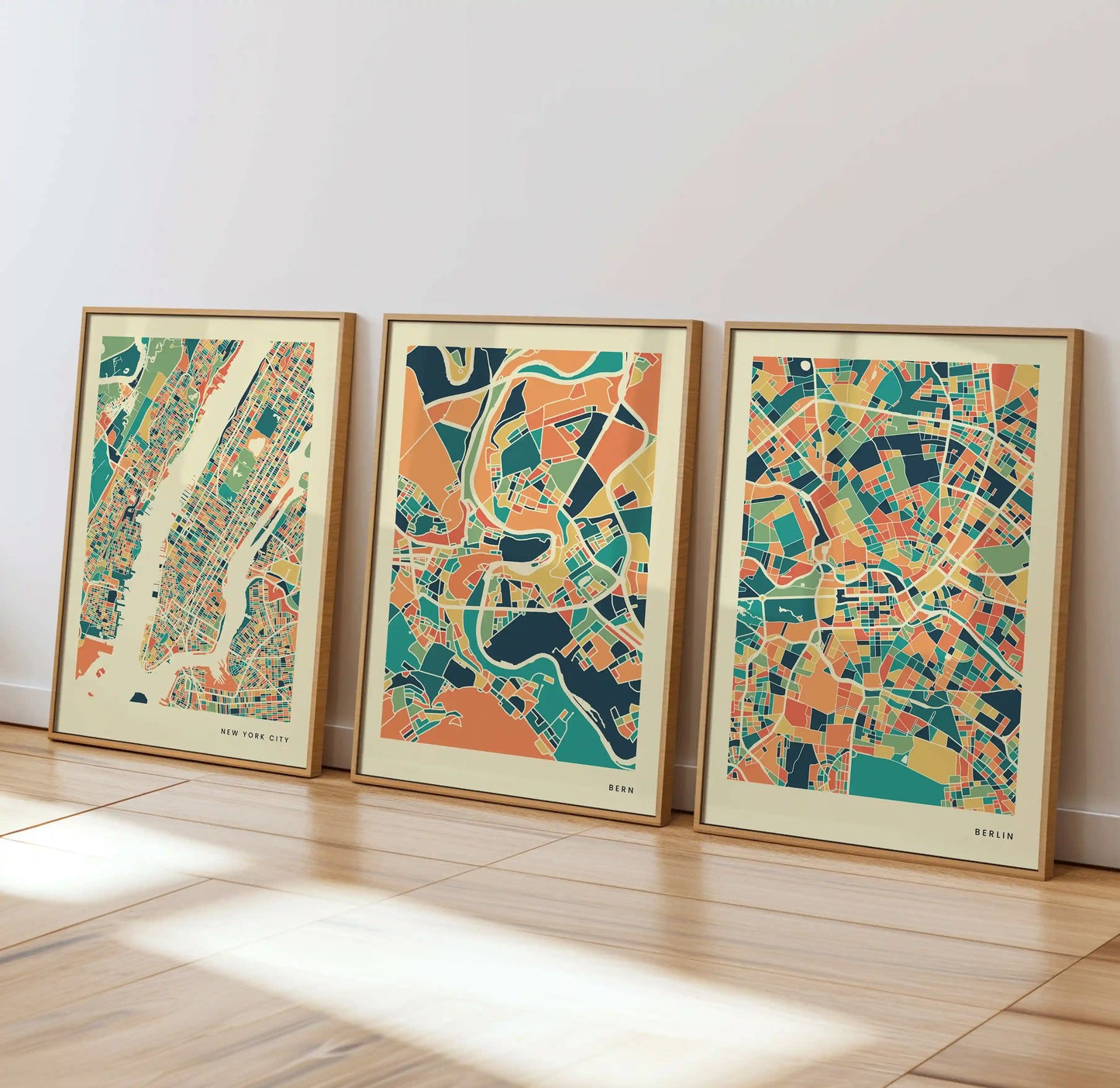 Bern Stadtkarte Poster – Polychroma Modern Art Print