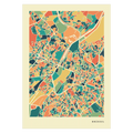 Brüssel Stadtkarte Poster – Polychroma Modern Art Print