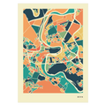 Bern Stadtkarte Poster – Polychroma Modern Art Print