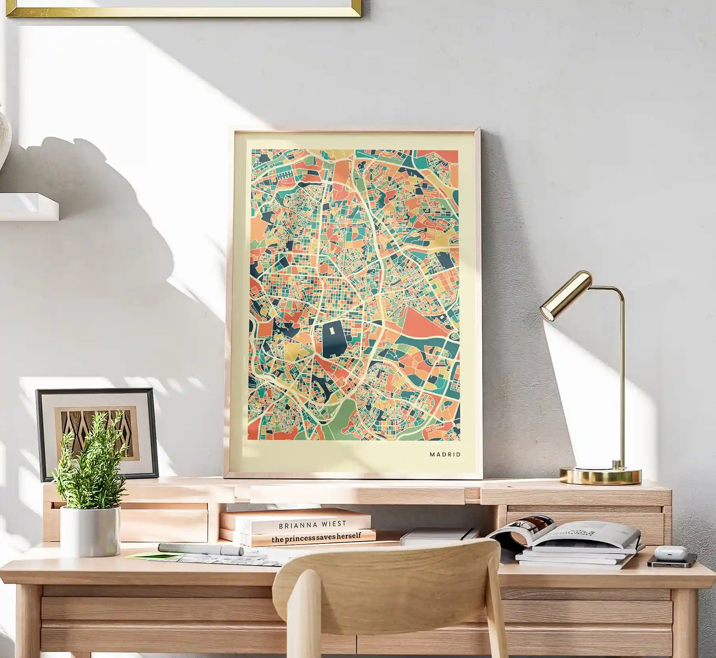 Madrid Stadtkarte Poster – Polychroma Modern Art Print