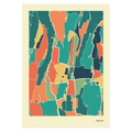 Ubud Stadtkarte Poster – Polychroma Modern Art Print
