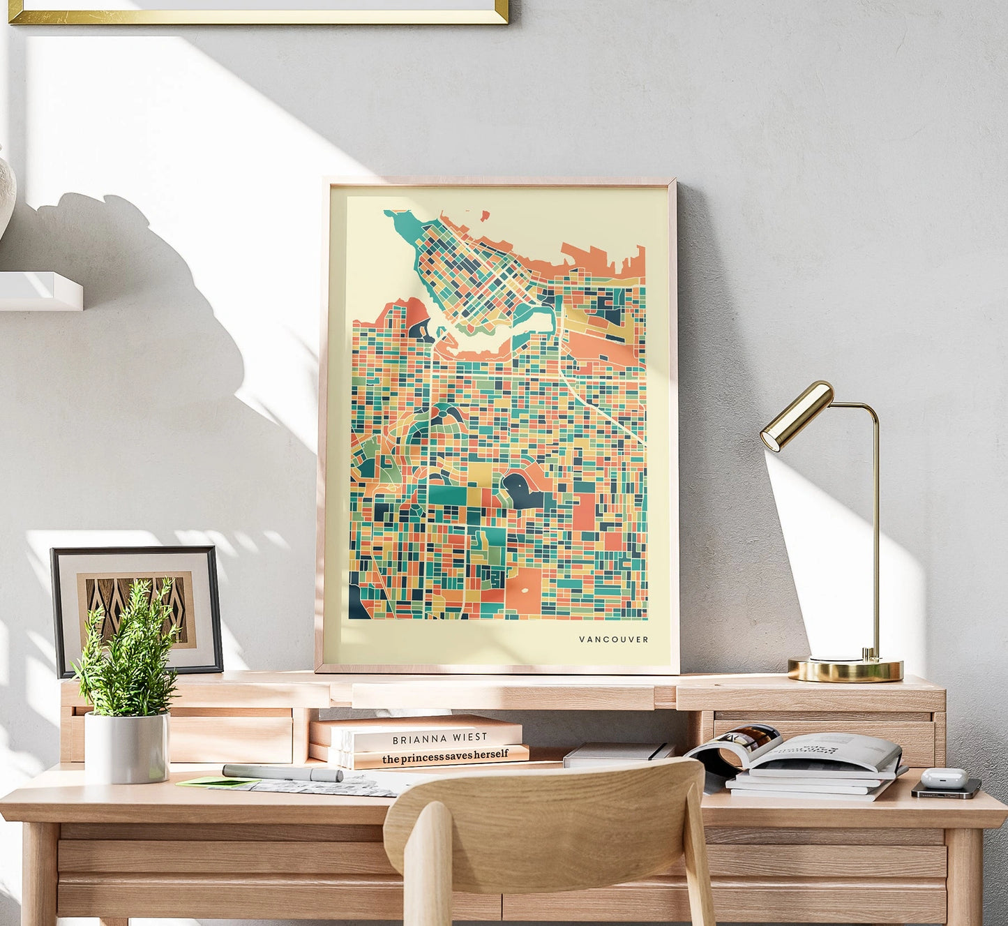 Vancouver Stadtkarte Poster – Polychroma Modern Art Print