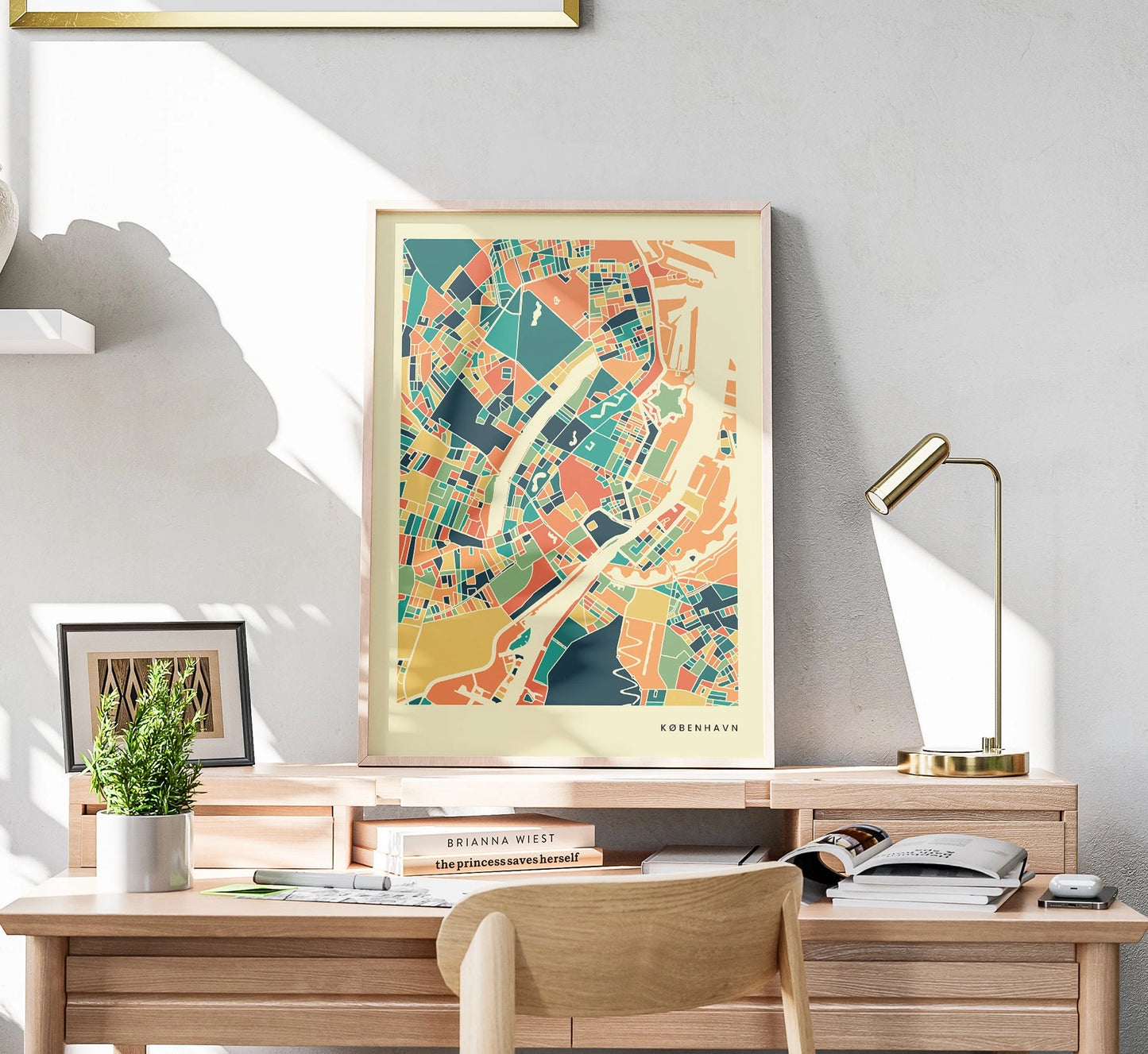 København Stadtkarte Poster – Polychroma Modern Art Print