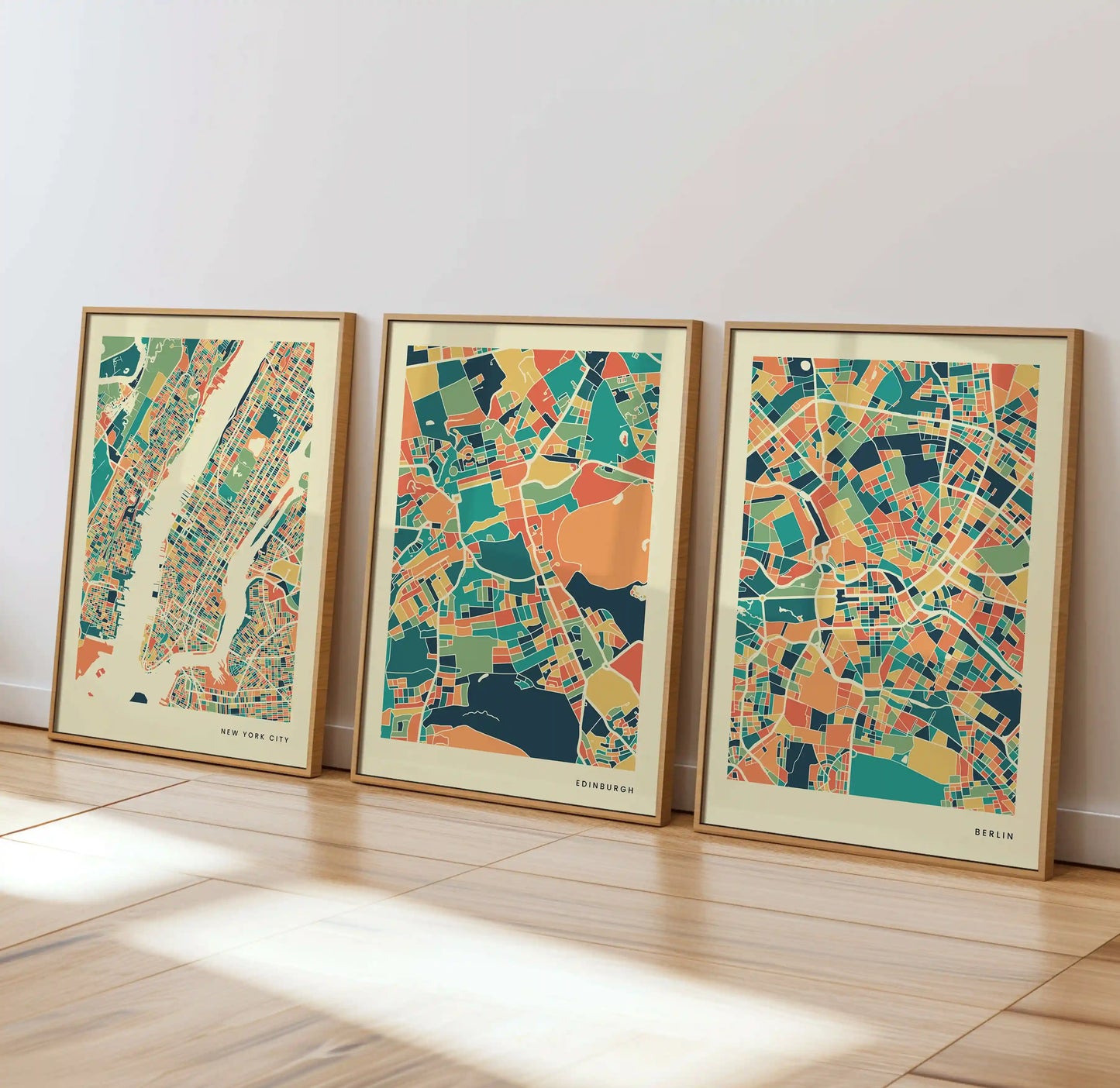 Edinburgh Stadtkarte Poster – Polychroma Modern Art Print