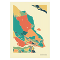 Konstanz Stadtkarte Poster – Polychroma Modern Art Print